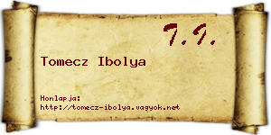 Tomecz Ibolya névjegykártya