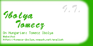 ibolya tomecz business card